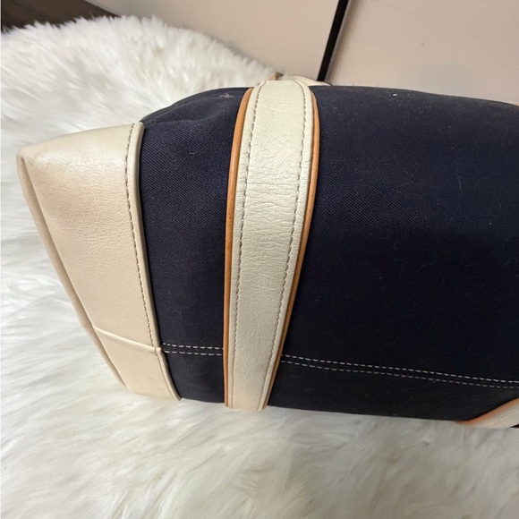Coach Navy and Tan Tote Bag - Picture 5 of 12